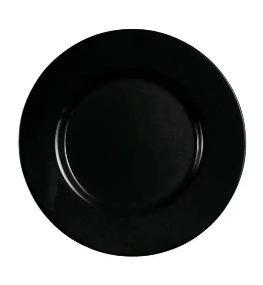 WYPRZEDAŻ! LUMINARC PLUMI Serwis obiadowy 19 el dla 6 osób / biało-czarny / szkło