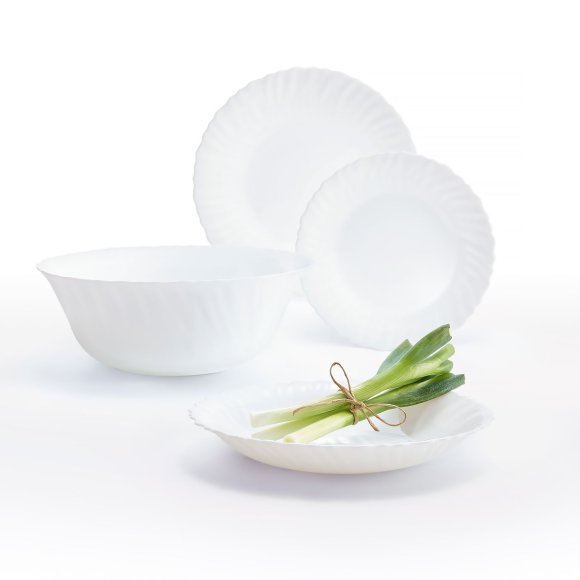 LUMINARC FESTON Komplet obiadowy 41 el dla 12 os / Szkło hartowane