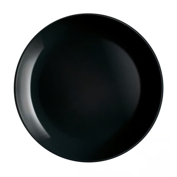 LUMINARC DIWALI BLACK Talerz obiadowy 25 cm / szkło hartowane