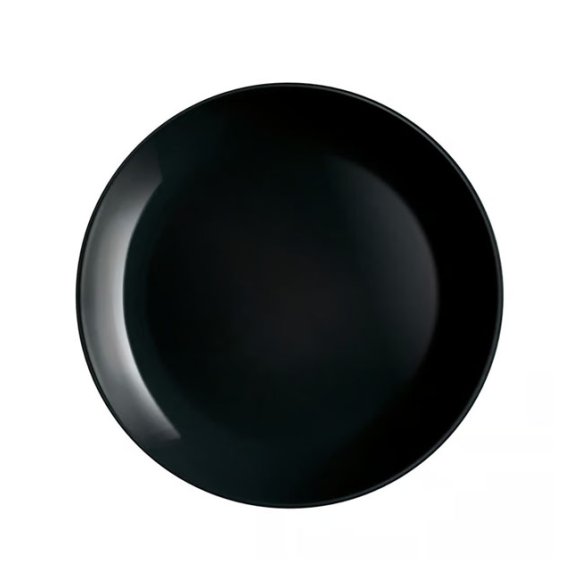 LUMINARC DIWALI BLACK Talerz deserowy 19 cm / szkło hartowane