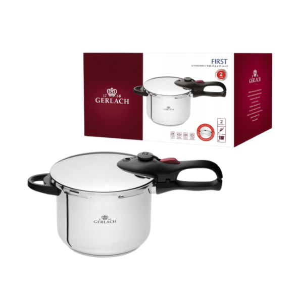 GERLACH FIRST Szybkowar 6 l z rączką Ø 22 cm / stal nierdzewna