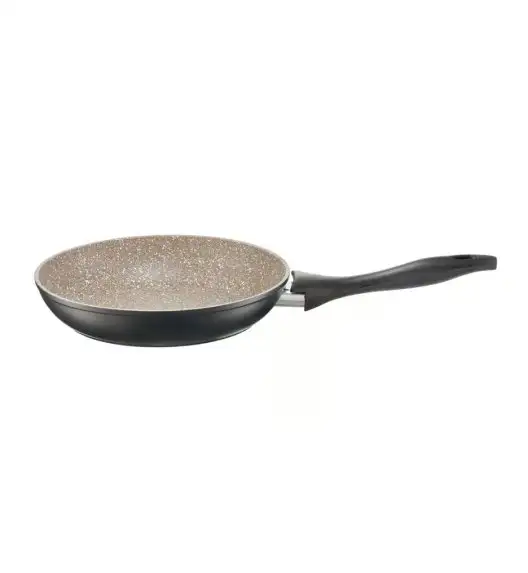 AMBITION ARRAS Zestaw patelni 20, 24, 28 cm + głęboka z pokrywką 28 cm / Qualum Basic Stone Edition