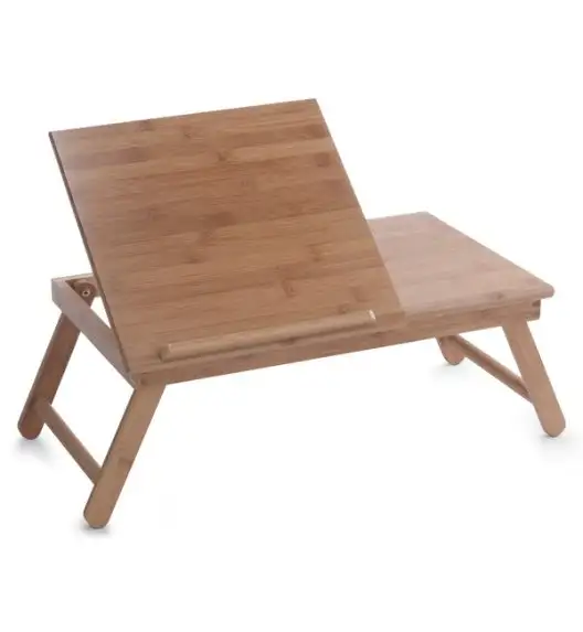 ZELLER Taca / stolik na nóżkach ze składaną klapką / drewno bambusowe