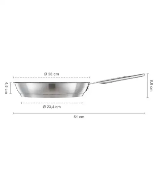 FISKARS ALL STEEL 1064745 Patelnia 28 cm | stal nierdzewna | powłoka Ceratec™