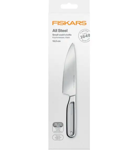FISKARS ALL STEEL 1062886 Nóż Szefa kuchni, mały 13,5 cm | japońska stal nierdzewna | 58 HRC