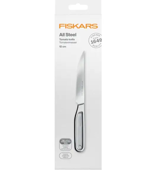 FISKARS ALL STEEL 1062888 Nóż do pomidorów 12 cm | japońska stal nierdzewna | 58 HRC