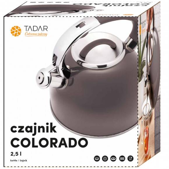 TADAR COLORADO Czajnik 2,5 L ze stali nierdzewnej / szary / indukcja