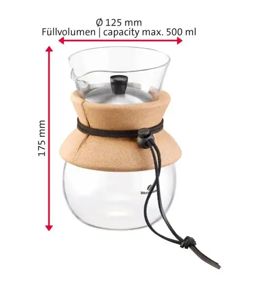 WESTMARK BRASILIA Tradycyjny zaparzacz do kawy 500 ml z filtrem i pokrywką / szkło