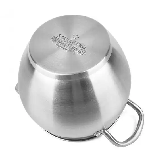 STARKE RUVIO Garnek + pokrywka 20 cm / 6,5 l / wysokiej jakości stal nierdzewna 18/10