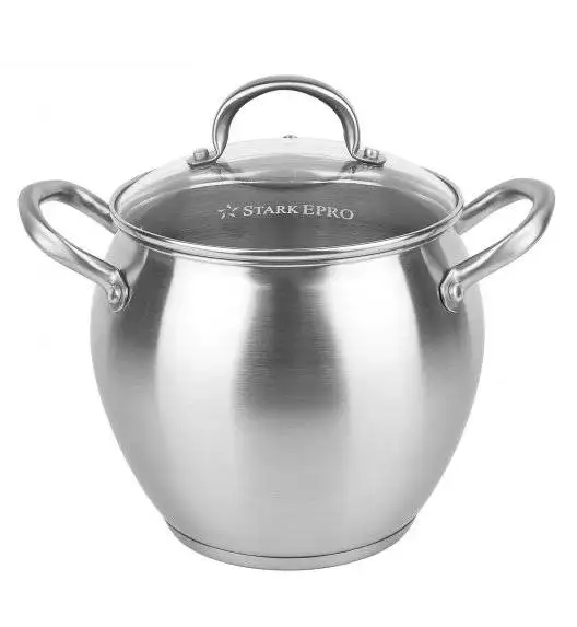 STARKE RUVIO Garnek + pokrywka 18 cm / 4,6 l / wysokiej jakości stal nierdzewna 18/10