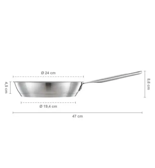FISKARS ALL STEEL Komplet Garnków + patelnie 24, 26, 28 cm + wok + głęboka + szefa + brytfanna | stal nierdzewna | powłoka Ceratec™