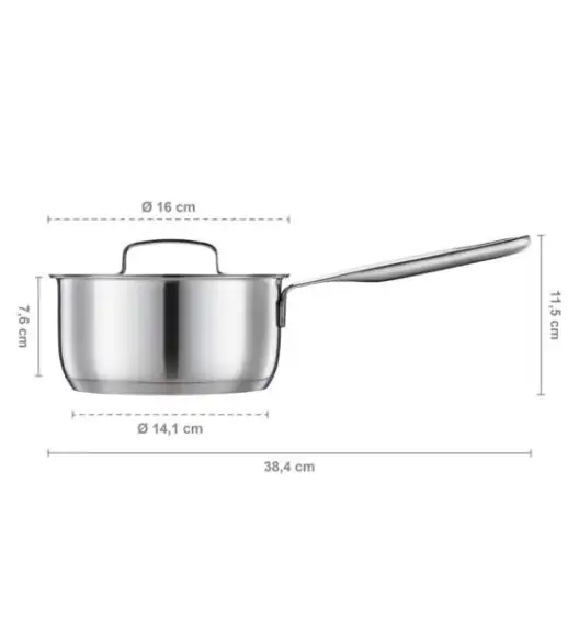 FISKARS ALL STEEL Komplet garnków 6 el (1,5l 3l 5l) z pokrywkami + patelnia 24, 28 cm | stal nierdzewna