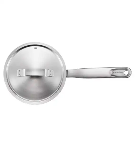 FISKARS ALL STEEL Komplet garnków 6 el (1,5l 3l 5l) z pokrywkami + patelnia 24, 28 cm | stal nierdzewna