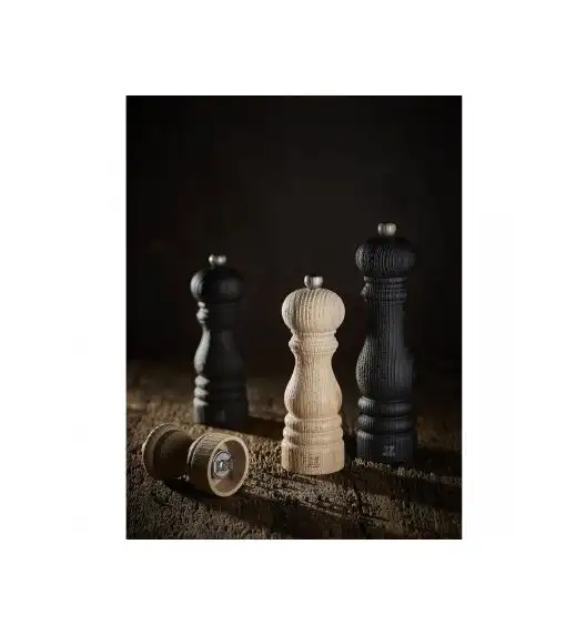 PEUGEOT PARIS NATURE BLACK Młynek do pieprzu 18 cm / drewno bukowe