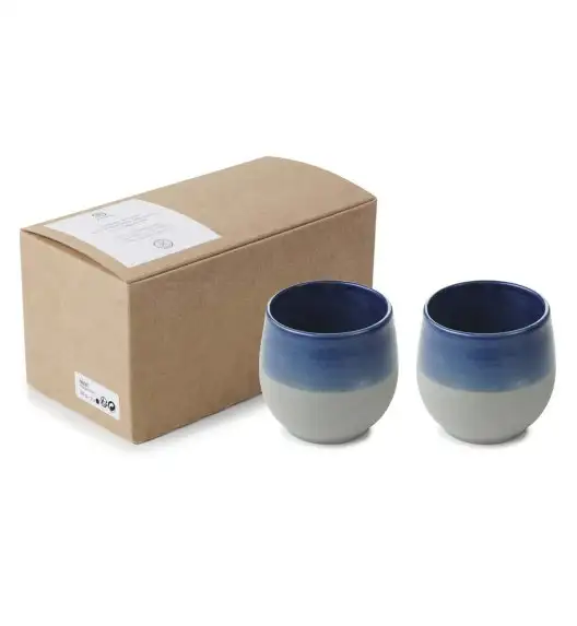 REVOL No.W Komplet 2 kubków 200 ml niebieski / glina ceramiczna