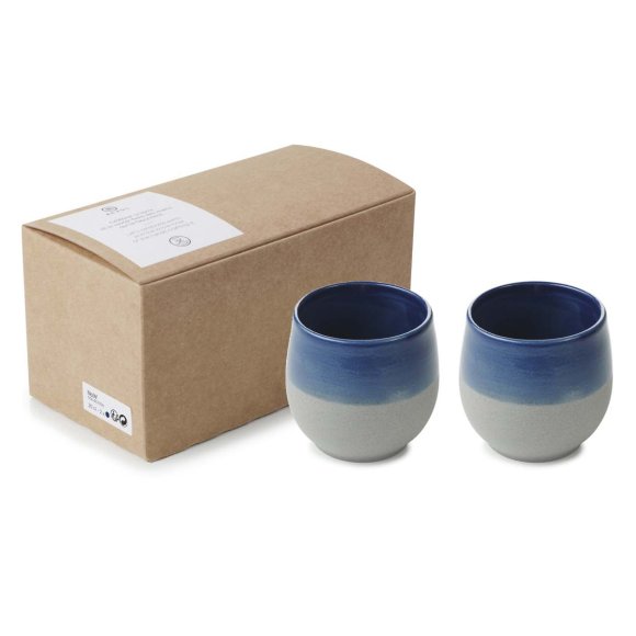 REVOL No.W Komplet 2 kubków 200 ml niebieski / glina ceramiczna