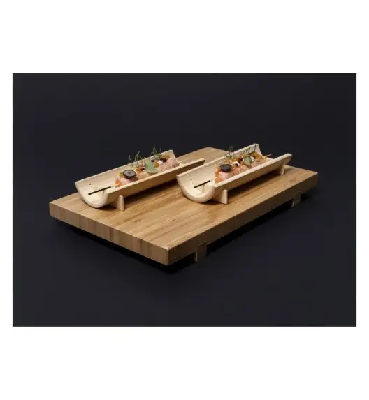 VERLO Naczynie łódeczka FingerFood 15 cm / 6 szt. / drewno bambusowe