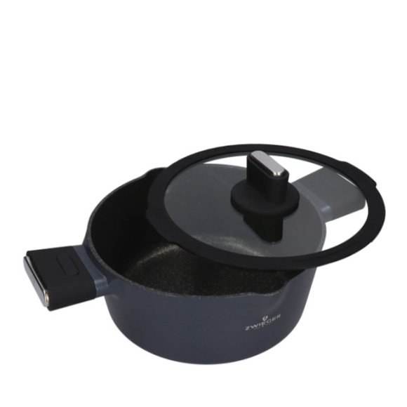 ZWIEGER VESNA Komplet 2 garnków z pokrywkami + Patelnie 20, 24, 28 cm / GREBLON C3 non-stick / indukcja