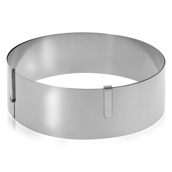 de Buyer Rant okrągły, regulowany śr. 18-36 cm, wys. 4,5 cm