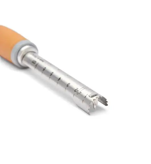 de Buyer Wydrążacz do warzyw i owoców / pomarańczowa rączka 