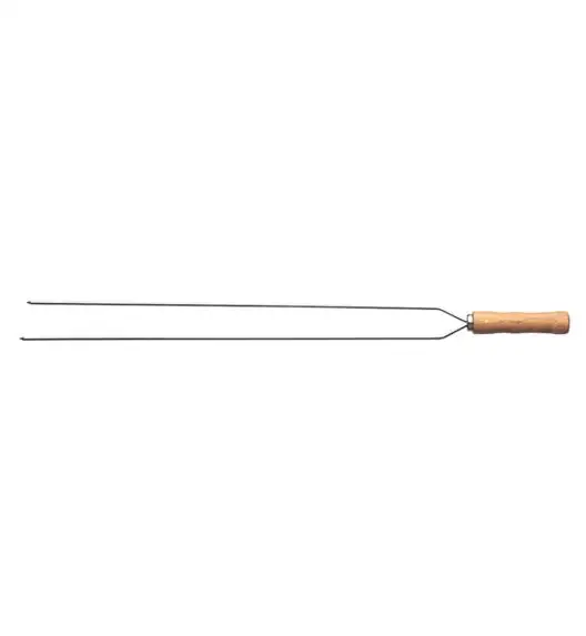 Podwójny szpikulec z drewnianym uchwytem dł. 85 cm