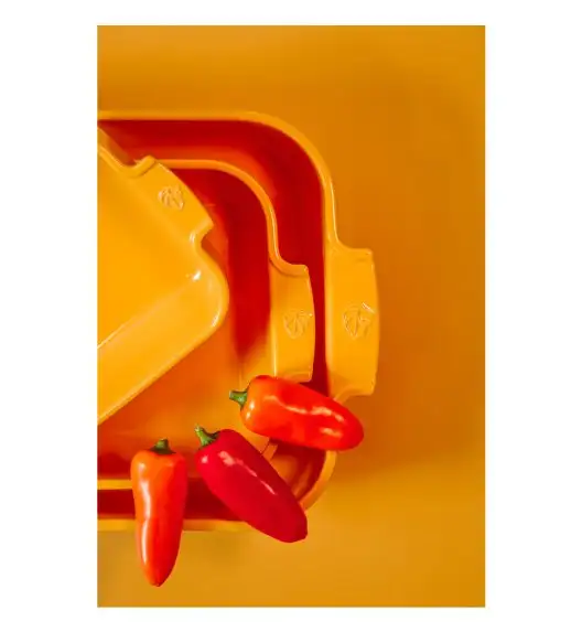 APPOLIA Naczynie kwadratowe 28 cm / żółte