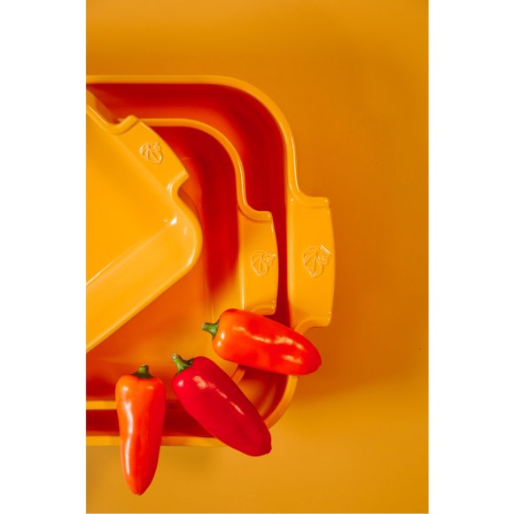 APPOLIA Naczynie kwadratowe 28 cm / żółte