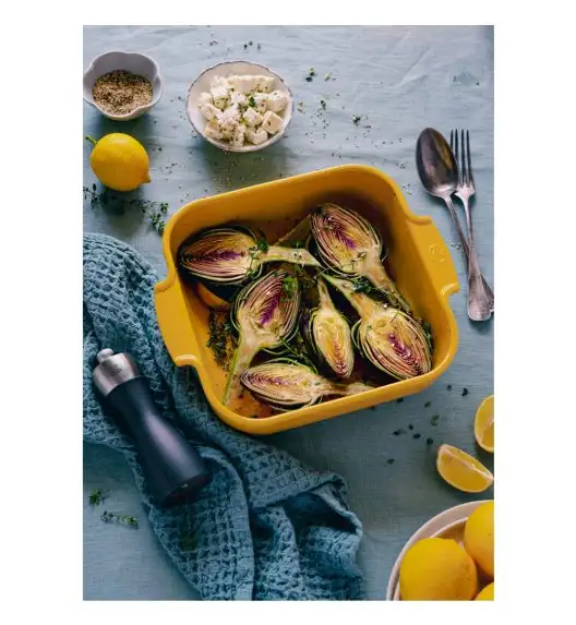 PEUGEOT APPOLIA Naczynie kwadratowe 36 cm / żółte