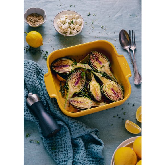 PEUGEOT APPOLIA Naczynie kwadratowe 36 cm / żółte