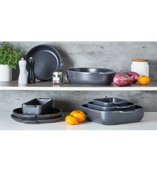 PEUGEOT APPOLIA Naczynie prostokątne / 36 cm / szare