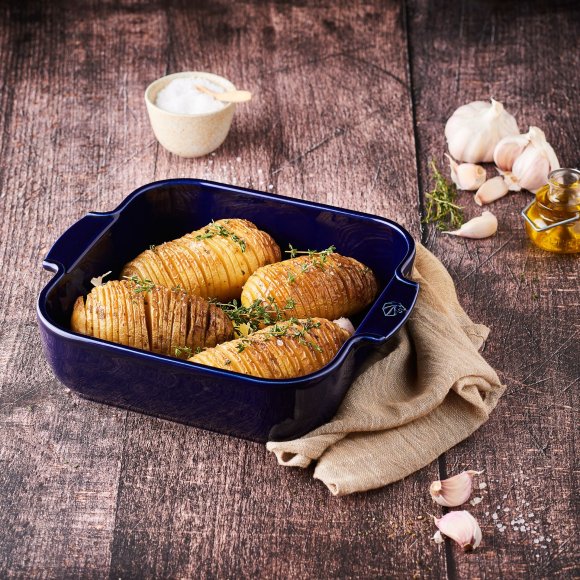 PEUGEOT APPOLIA Naczynie do zapiekania kwadratowe 36 cm / niebieskie