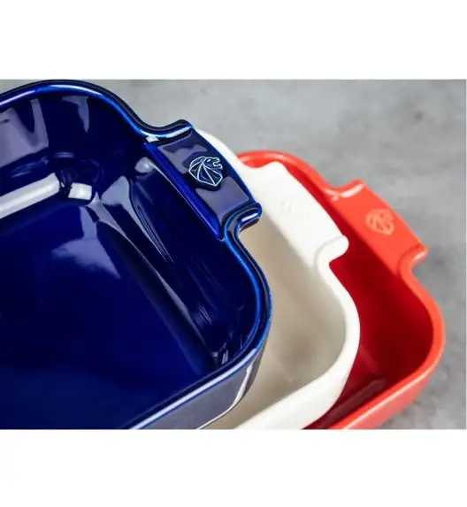 PEUGEOT APPOLIA Naczynie do zapiekania kwadratowe 36 cm / niebieskie