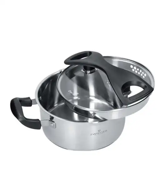 ZWIEGER GABRO Garnek z pokrywką do odcedzania 20 cm / 3 L / Stal nierdzewna