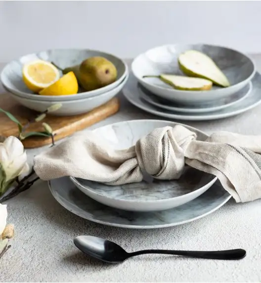 LUBIANA BOSS KERAJET | 002 MARMUREK | Serwis obiadowy 18/54 elementy | N001