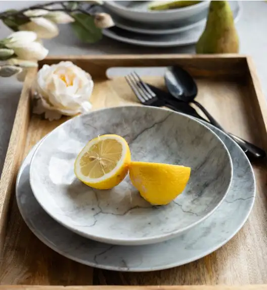 LUBIANA BOSS KERAJET | 002 MARMUREK | Serwis obiadowy 18/54 elementy | N001