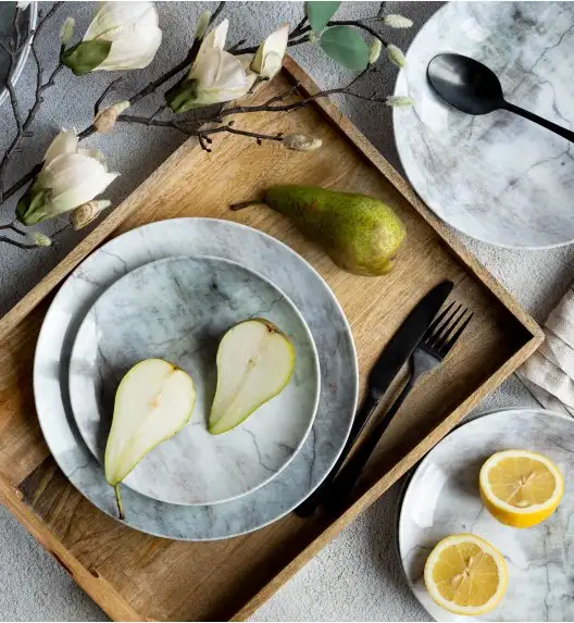 LUBIANA BOSS KERAJET | 002 MARMUREK | Serwis obiadowy 18/54 elementy | N001