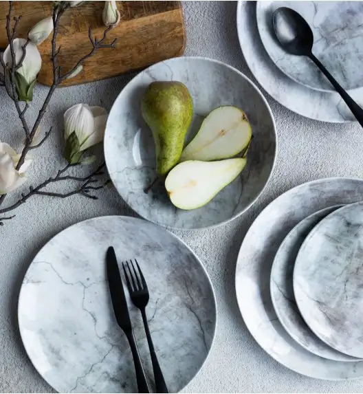 LUBIANA BOSS KERAJET | 002 MARMUREK | Serwis obiadowy 18/54 elementy | N001