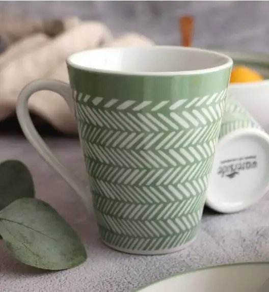 WATERSIDE SAGE HERRINGBONE Serwis obiadowo-kawowy 32 el / 8 osób / porcelana