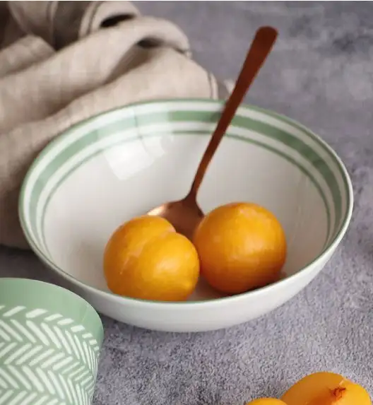 WATERSIDE SAGE HERRINGBONE Serwis obiadowo-kawowy 32 el / 8 osób / porcelana