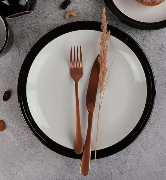 WATERSIDE CAMDEN BLACK Serwis obiadowy 16 el / 4 osób / porcelana