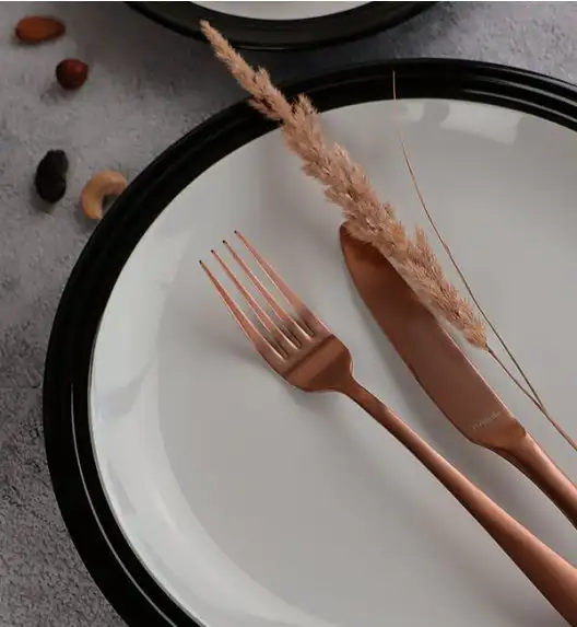 WATERSIDE CAMDEN BLACK Serwis obiadowy 16 el / 4 osób / porcelana