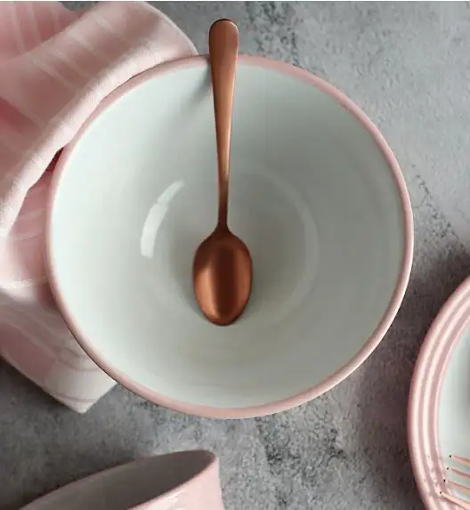 WYPRZEDAŻ! WATERSIDE CAMDEN PINK Serwis obiadowy 16 el / 4 osób / porcelana