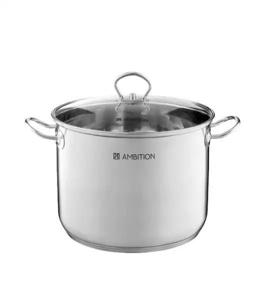 AMBITION ACERO Zestaw garnków z pokrywkami 14, 20, 22, 24 cm + garnki wysokie 22, 24 cm + wkład do gotowania na parze + czajnik 2,6 l