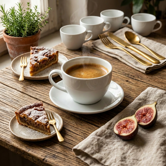LUBIANA BISTRO / NANA 6x Filiżanka 400 ml + spodek 17 cm / porcelana