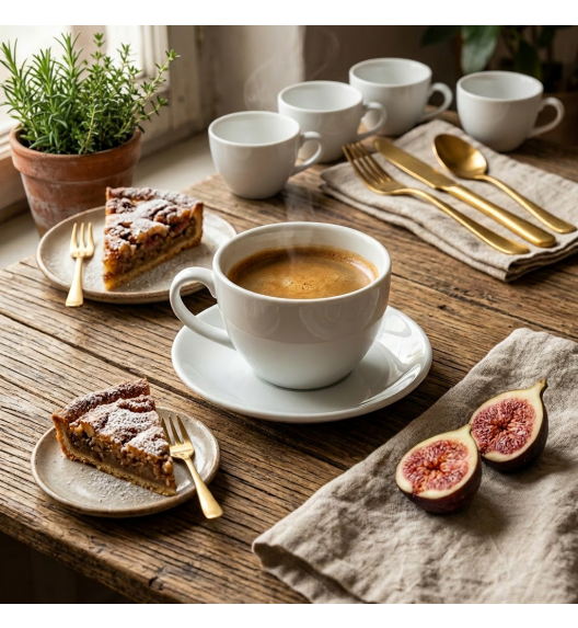 LUBIANA BISTRO / NANA 12x Filiżanka 400 ml + spodek 17 cm / porcelana