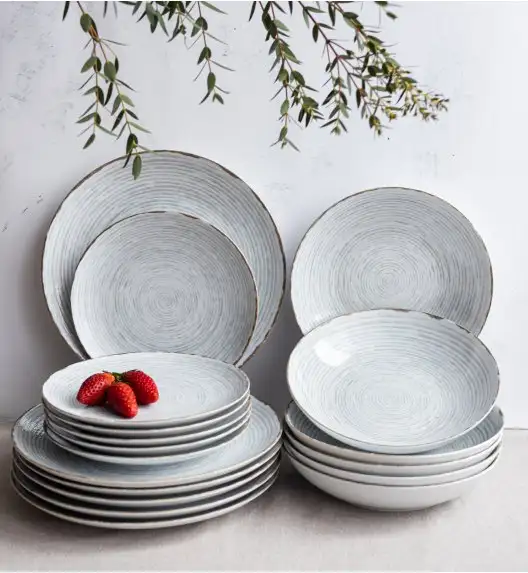 LUBIANA BOSS KERAJET | 101 KJ RAYADO | Serwis obiadowy 18/54 elementy | 9015