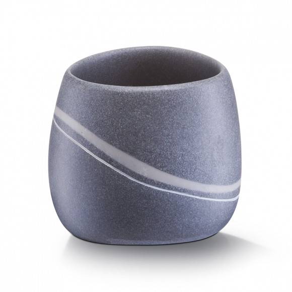 WYPRZEDAŻ! ZELLER POLY Kubek łazienkowy 9 cm szary / tworzywo sztuczne 