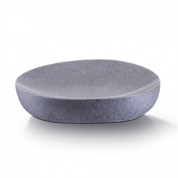 WYPRZEDAŻ! ZELLER POLY Mydelniczka 12 cm szara / tworzywo sztuczne 