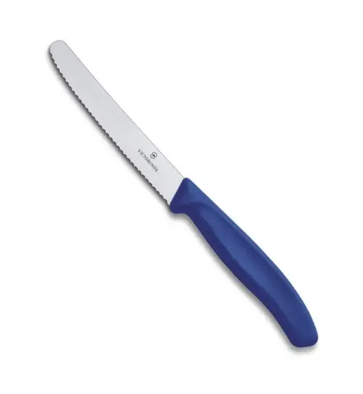 VICTORINOX SWISS CLASSIC Nóż ostrze ząbkowane / 11 cm / niebieski
