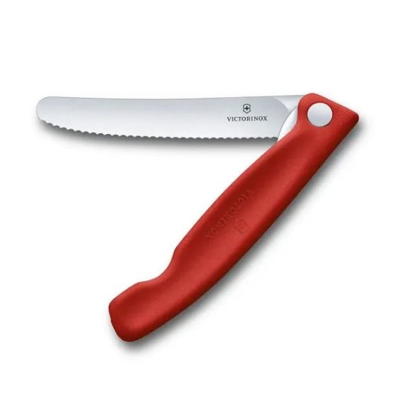 VICTORINOX SWISS CLASSIC 6.7831.FB Składany nóż ,ostrze ząbkowane / 11 cm / czerwony